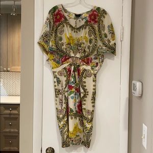 Anthropologie Silk Floral Dress